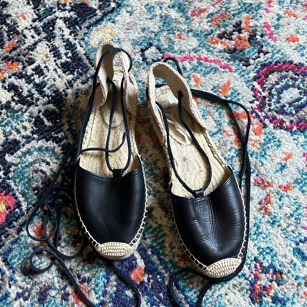 Soludos Leather Tie Espadrilles